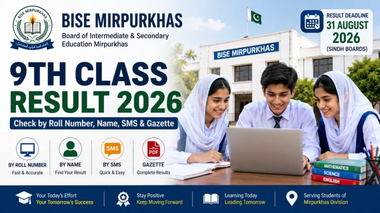 BISE Mirpurkhas 9th Result 2026 – Find Your Marks by Roll Number