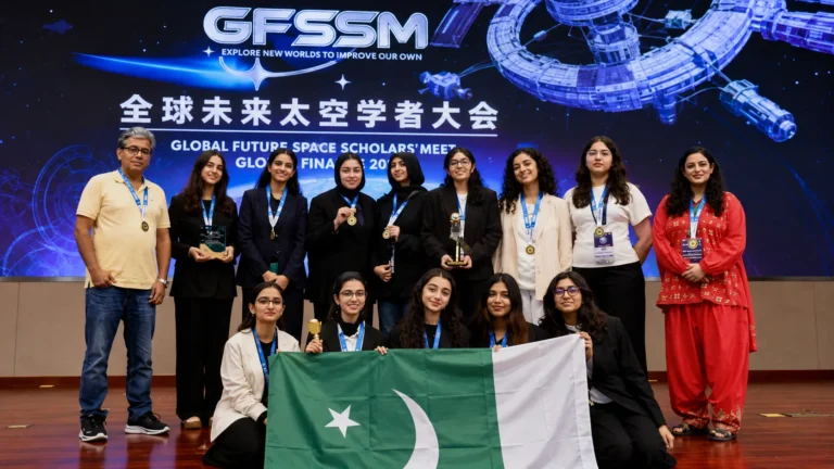 Pakistani Student Girls Take First Place at Global Space Competition in Beijing