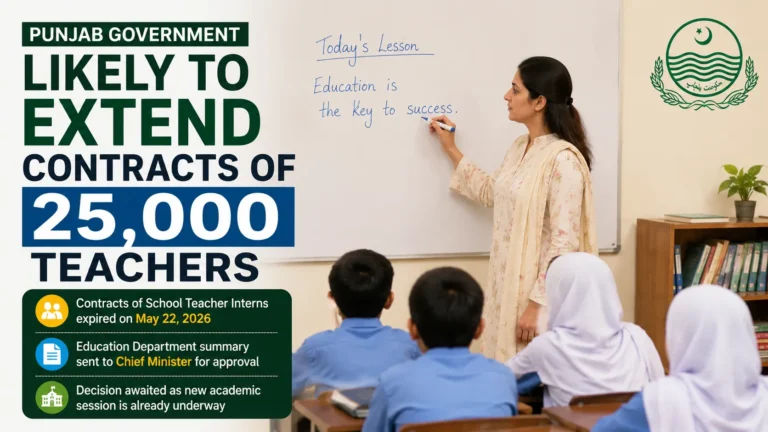 Punjab May Extend Contracts of 25,000 School Teacher Interns