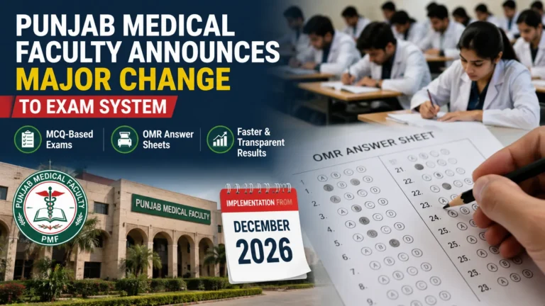 Punjab Medical Faculty Exam System to Shift to MCQs From December