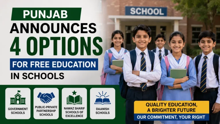 Punjab Offers Four Free Schooling Options for Children