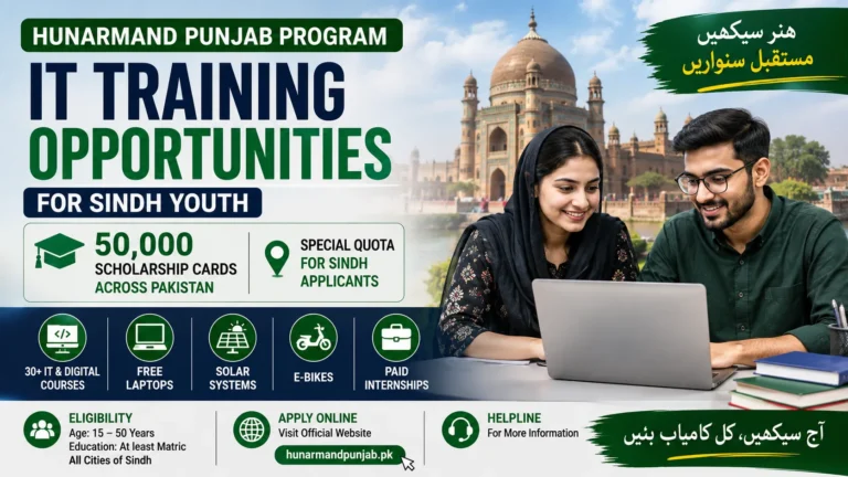 Punjab Opens Hunarmand Program for Sindh Youth Seeking IT Skills