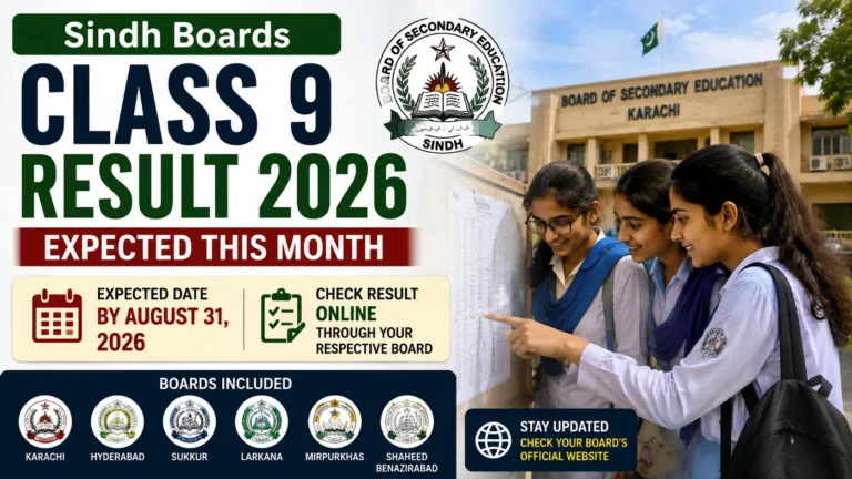 Sindh Class 9 Result 2026 Expected Date This Month