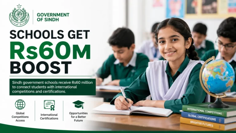 Sindh Government Schools Get Rs60 Million for International Competitions